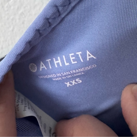 Athleta swim/athletic top navy blue and periwinkle Size XXS - Picture 5 of 6